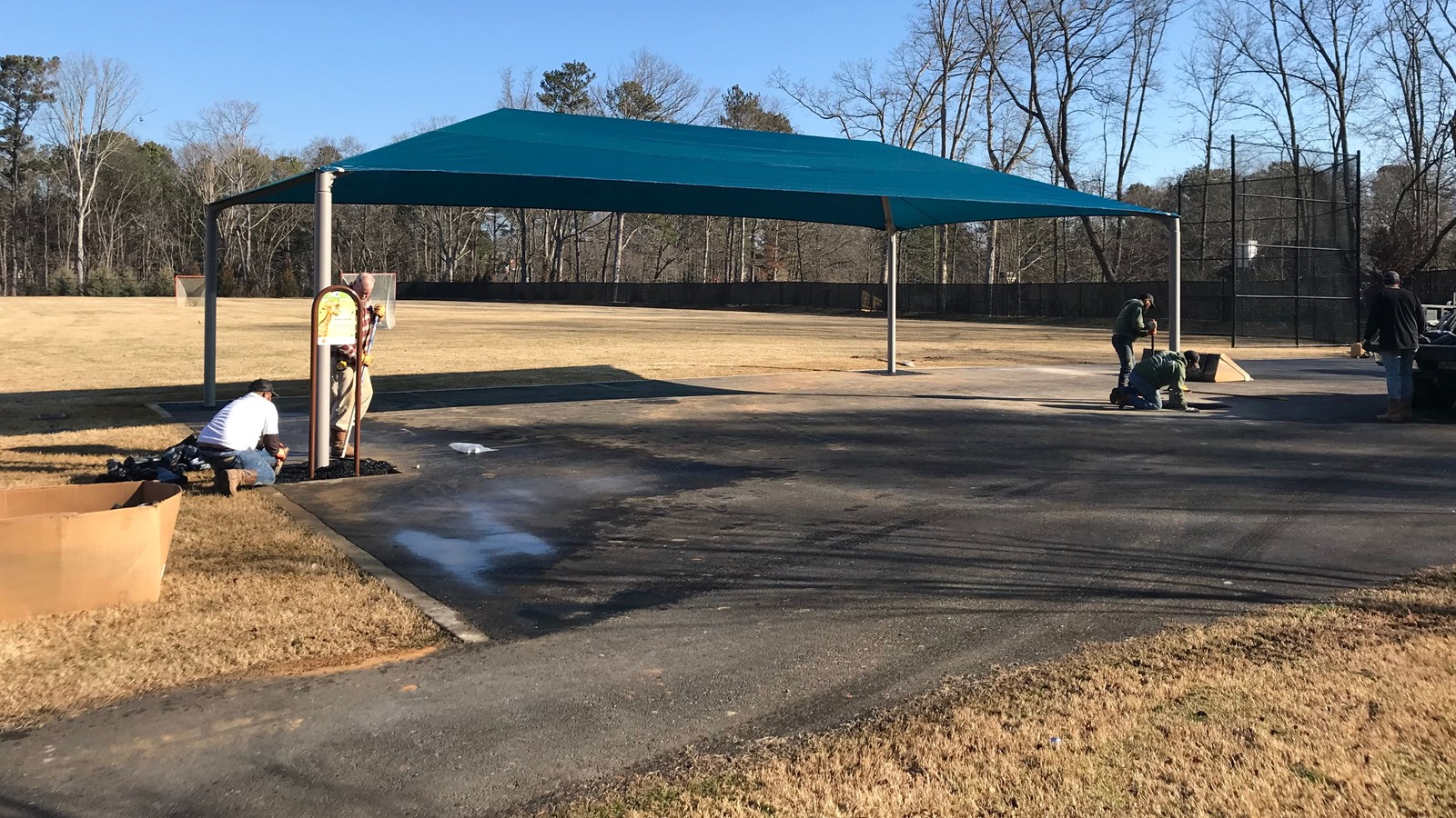 East Cobb Middle School Shade Structure Goes Up